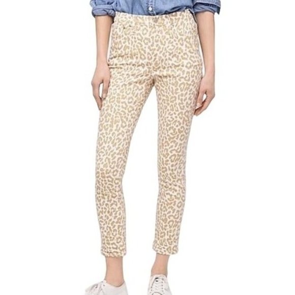 J.Crew Denim - (5 for $25)J.Crew 10" highest-rise toothpick jean in safari leopard Size 27 NWOT